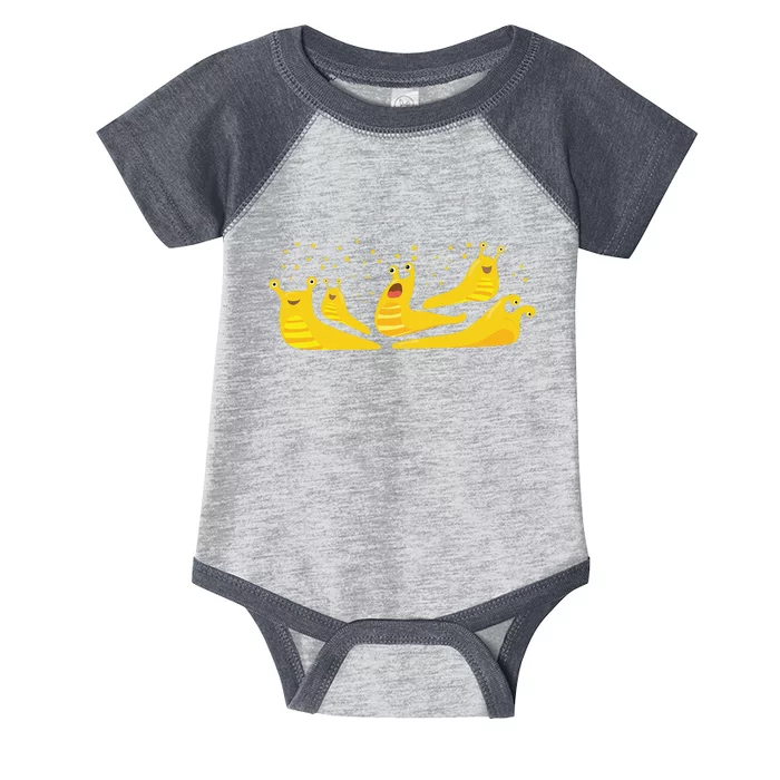 Banana Slug Party– Banana Slug Humor Banana Slug Squad Infant Baby Jersey Bodysuit