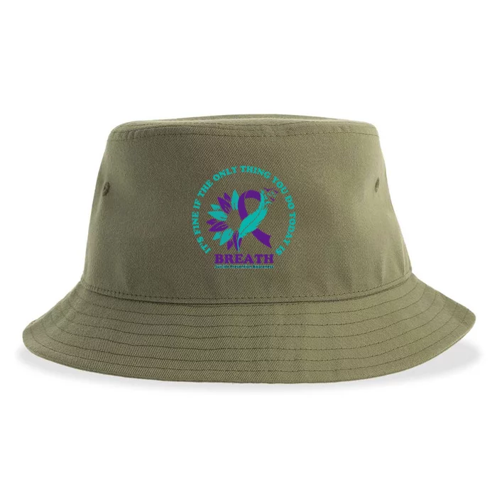 Breathe Suicide Prevention Awareness For Suicide Prevention Sustainable Bucket Hat