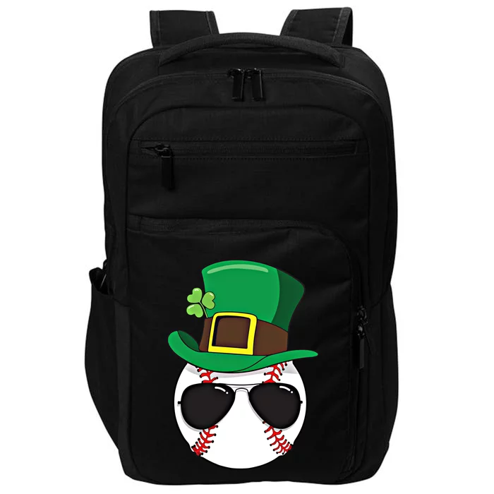 Baseball St Patricks Day Ball Shamrock Catcher Gift Impact Tech Backpack