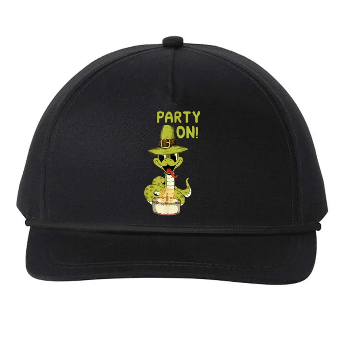 Birthday Snake Quote Snapback Five-Panel Rope Hat