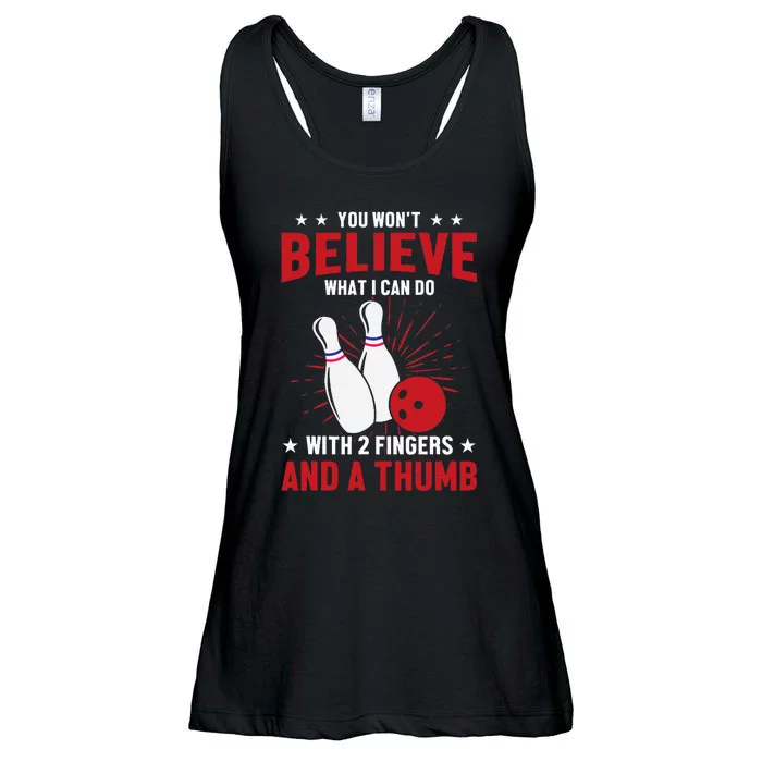 Bowler Sport Quotes Funny Bowling Lover Ladies Essential Flowy Tank