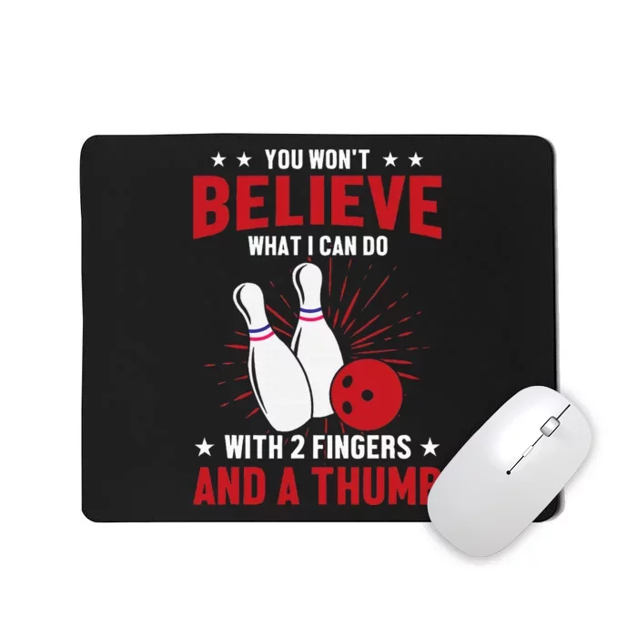 Bowler Sport Quotes Funny Bowling Lover Mousepad