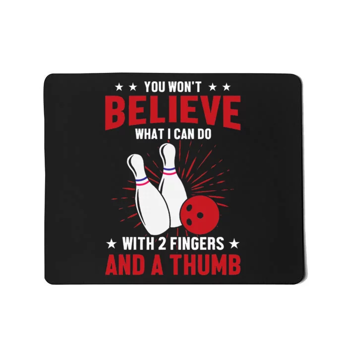 Bowler Sport Quotes Funny Bowling Lover Mousepad