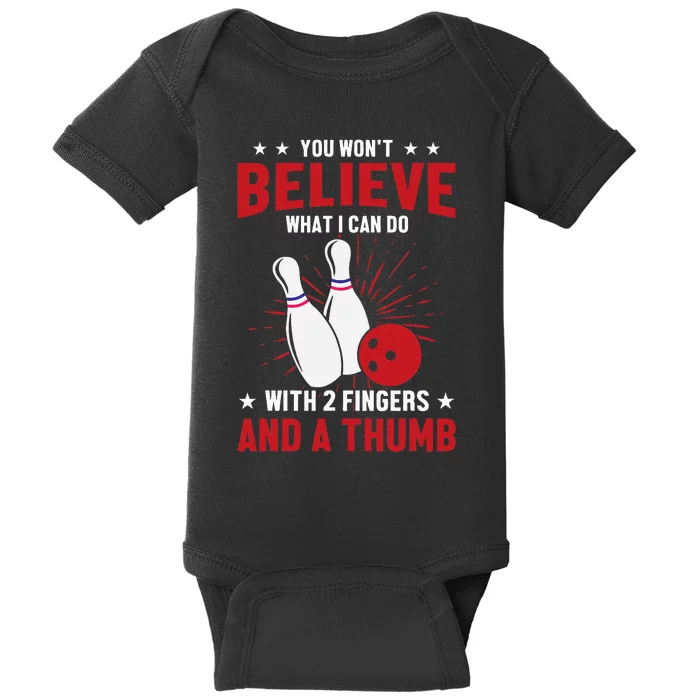 Bowler Sport Quotes Funny Bowling Lover Baby Bodysuit