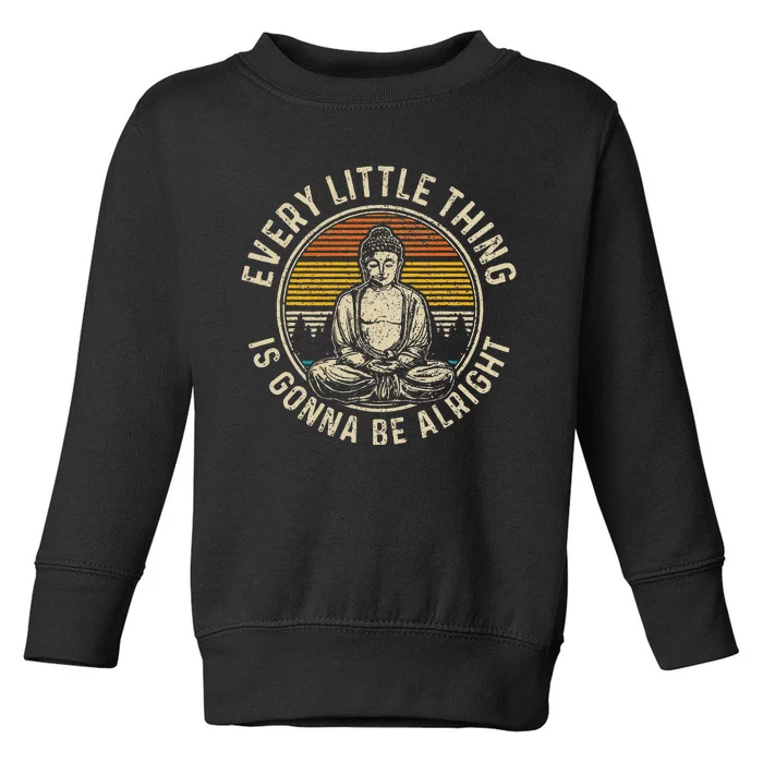 Buddha Spiritual Quote Buddhism Vintage Yogi Yoga Gift Toddler Sweatshirt