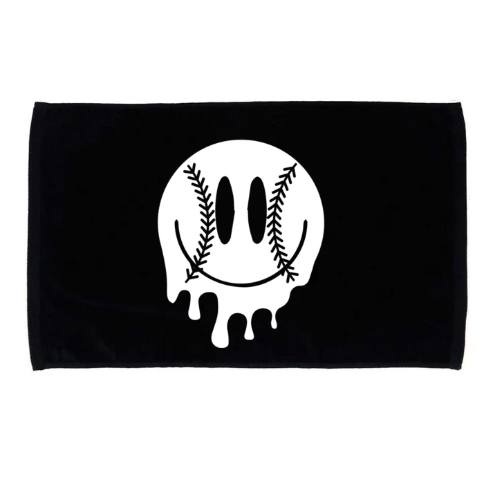 Baseball Smiley Retro Microfiber Hand Towel