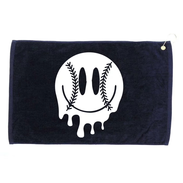 Baseball Smiley Retro Grommeted Golf Towel