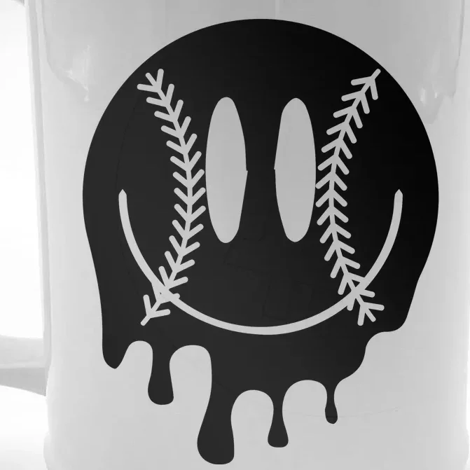 Baseball Smiley Retro Front & Back Beer Stein