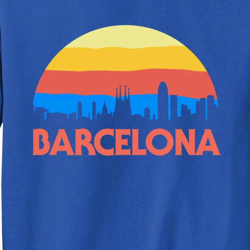 Barcelona Spain Retro Tourism Cool Gift Tall Sweatshirt