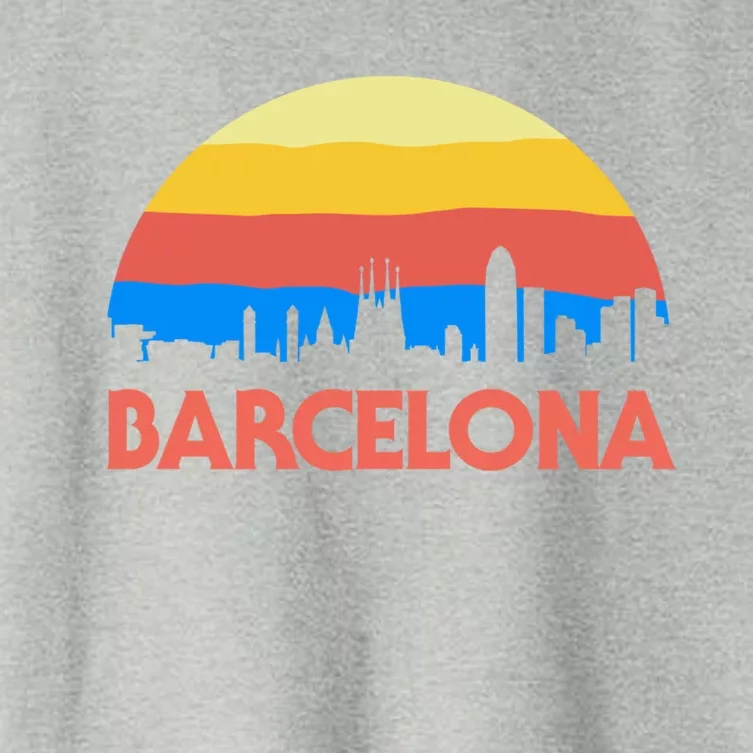 Barcelona Spain Retro Tourism Cool Gift Women's Crop Top Tee