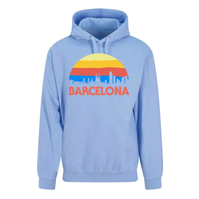 Barcelona Spain Retro Tourism Cool Gift Unisex Surf Hoodie