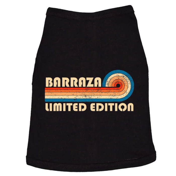 Barraza Surname Retro Vintage 80s 90s Birthday Reunion Doggie Tank