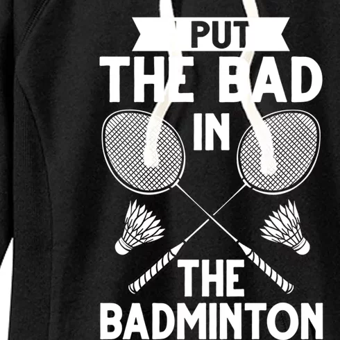 Badminton Shuttlecock Racket Birdie Player Cute Gift Women's Fleece Hoodie