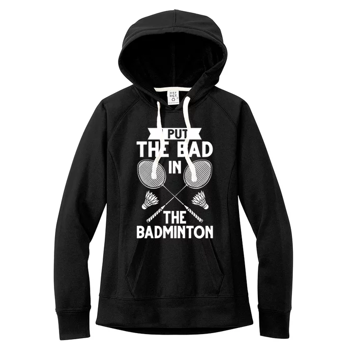 Badminton Shuttlecock Racket Birdie Player Cute Gift Women's Fleece Hoodie