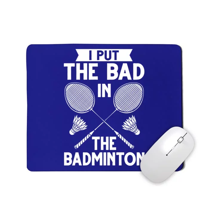 Badminton Shuttlecock Racket Birdie Player Cute Gift Mousepad