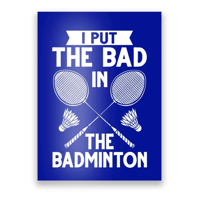 Badminton Shuttlecock Racket Birdie Player Cute Gift Poster