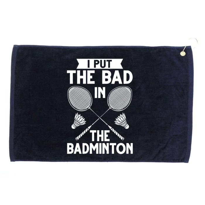 Badminton Shuttlecock Racket Birdie Player Cute Gift Grommeted Golf Towel