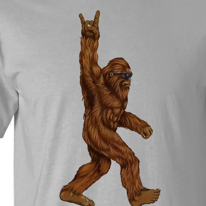 Bigfoot Sasquatch Rock and Roll Sunglasses Rock On Tall T-Shirt