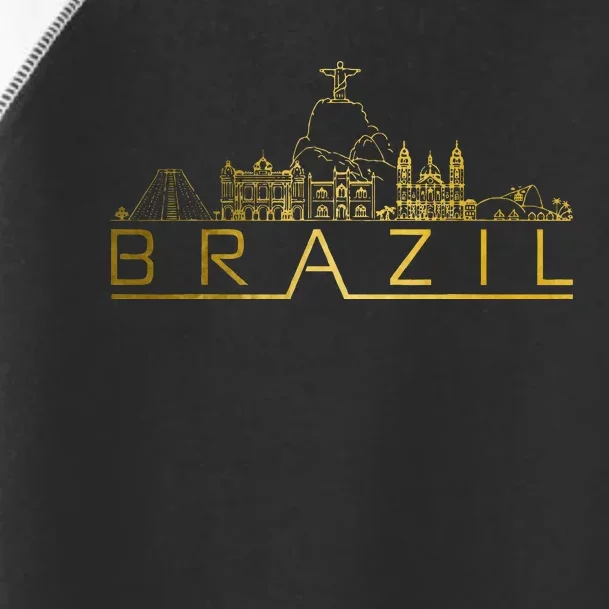 Brazil Skyline Rio De Janeiro Brasil Brasilian Souvenir Toddler Fine Jersey T-Shirt