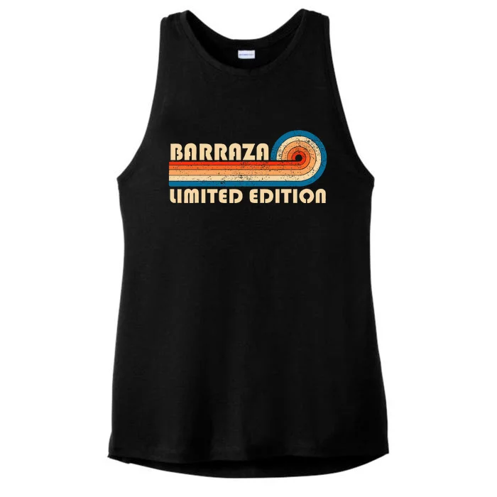 Barraza Surname Retro Vintage 80s 90s Birthday Ladies Tri-Blend Wicking Tank