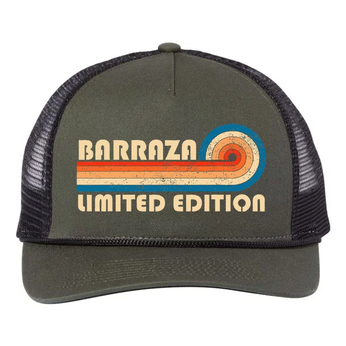 Barraza Surname Retro Vintage 80s 90s Birthday Retro Rope Trucker Hat Cap