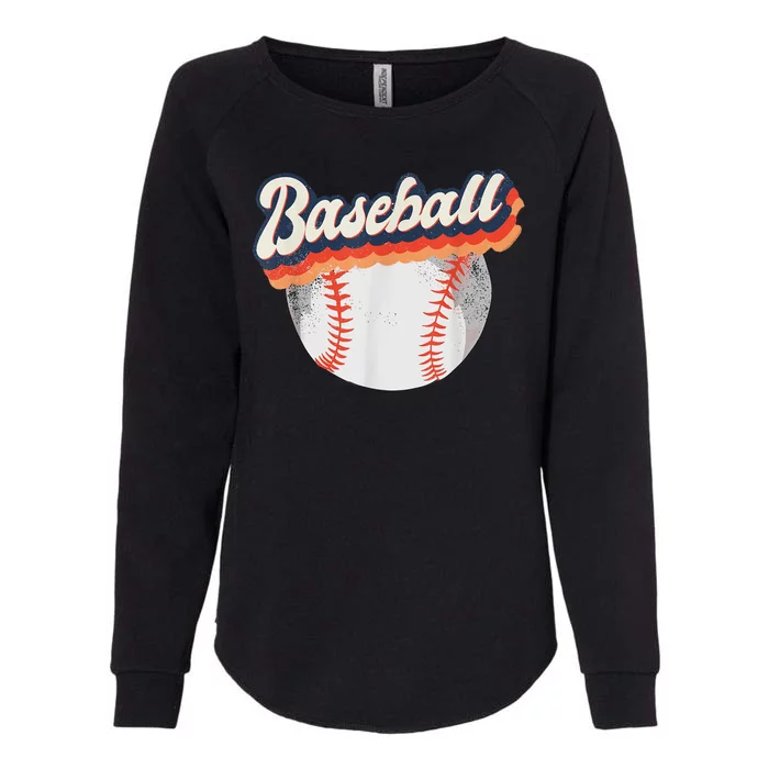 Baseball Sport Retro Womens California Wash Sweatshirt