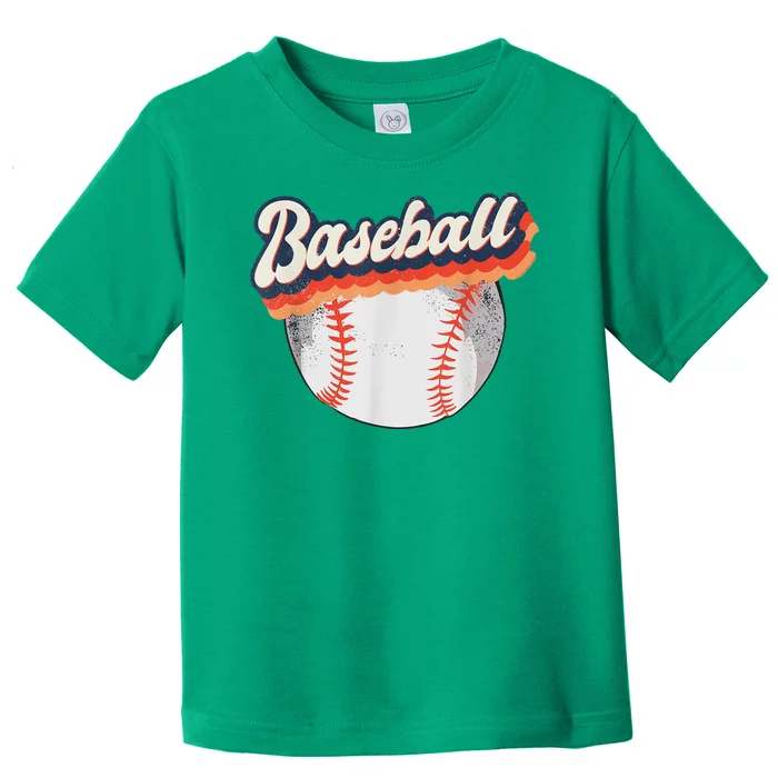 Baseball Sport Retro Toddler T-Shirt