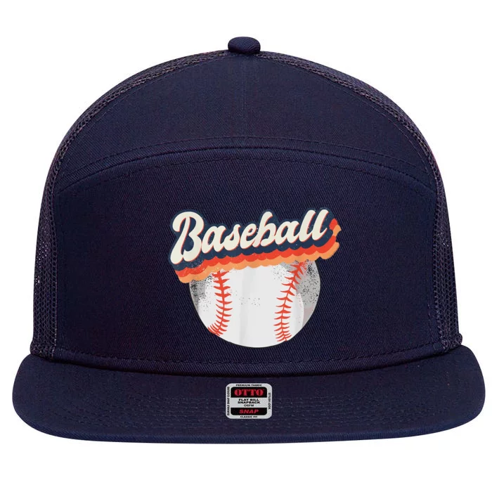 Baseball Sport Retro 7 Panel Mesh Trucker Snapback Hat