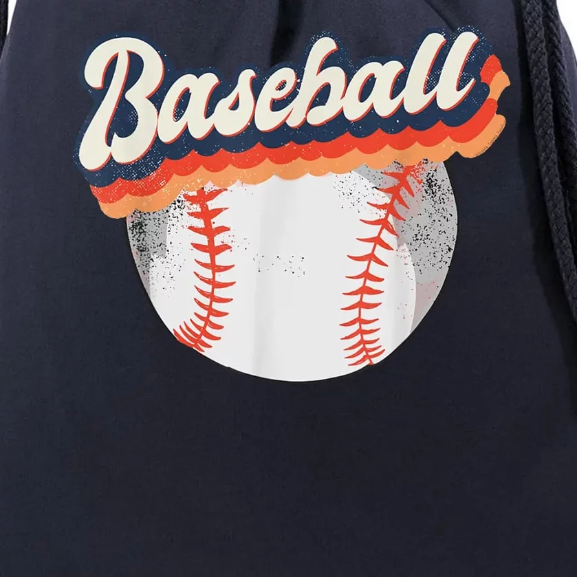 Baseball Sport Retro Drawstring Bag