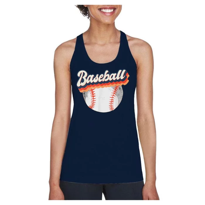 Baseball Sport Retro Women's Racerback Tank