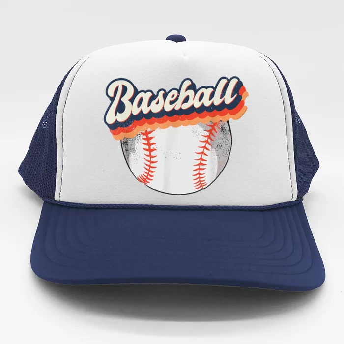 Baseball Sport Retro Trucker Hat