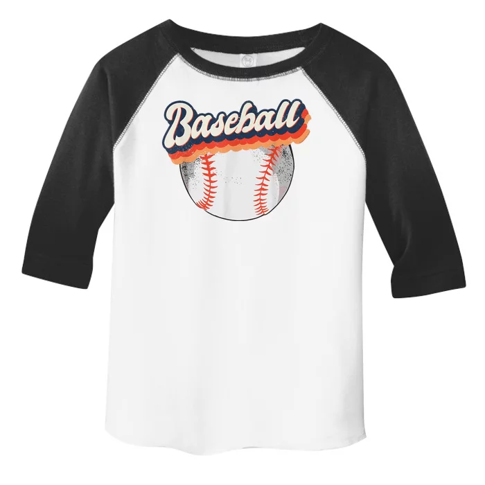 Baseball Sport Retro Toddler Fine Jersey T-Shirt