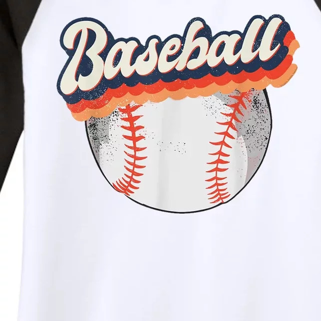 Baseball Sport Retro Women's Tri-Blend 3/4-Sleeve Raglan Shirt