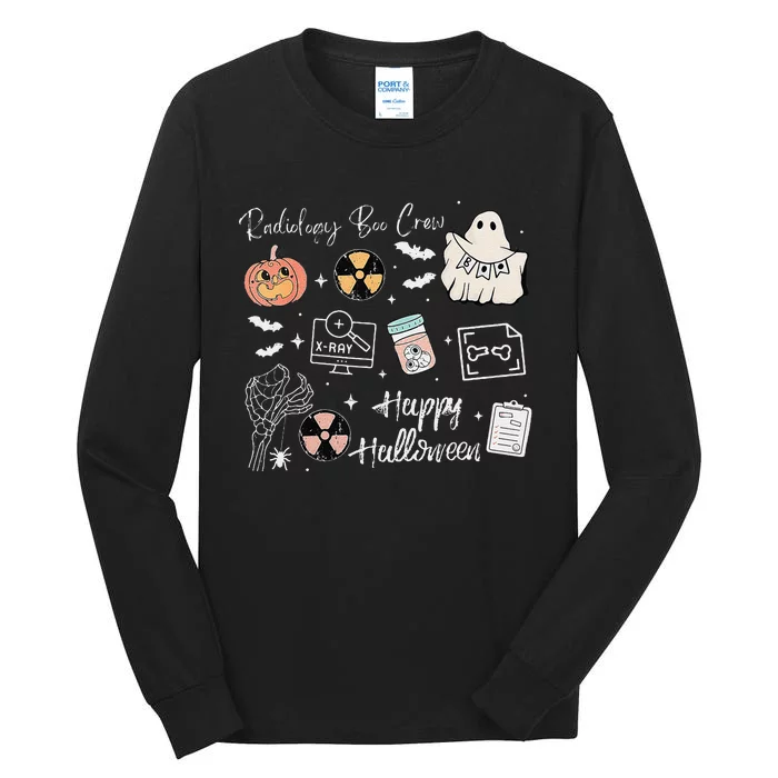 Boo Spooky Rad Tech Halloween Xray Fall Autumn Nurse Tall Long Sleeve T-Shirt