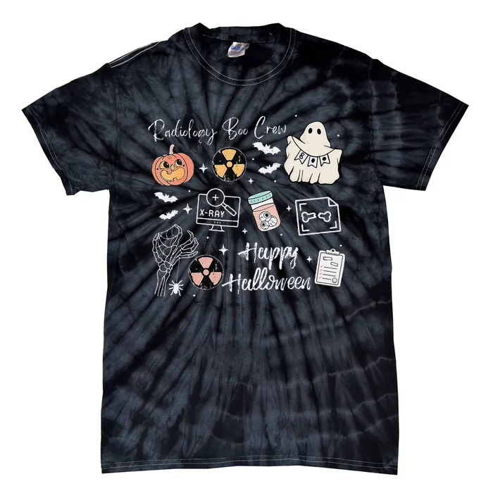 Boo Spooky Rad Tech Halloween Xray Fall Autumn Nurse Tie-Dye T-Shirt