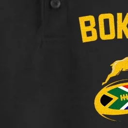 Bokke! Springbok Rugby South African Flag Dry Zone Grid Performance Polo