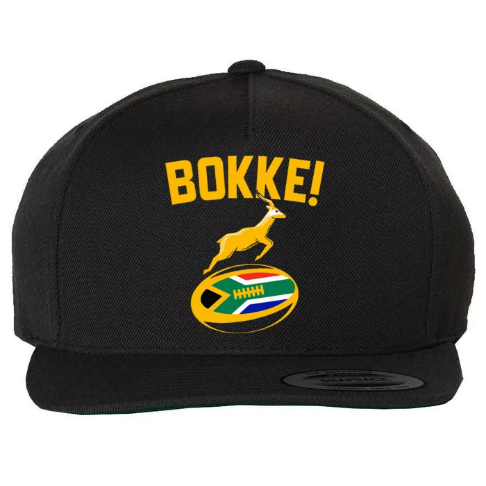 Bokke! Springbok Rugby South African Flag Wool Snapback Cap