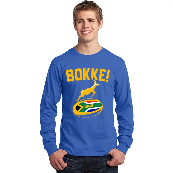 Bokke! Springbok Rugby South African Flag Long Sleeve Shirt