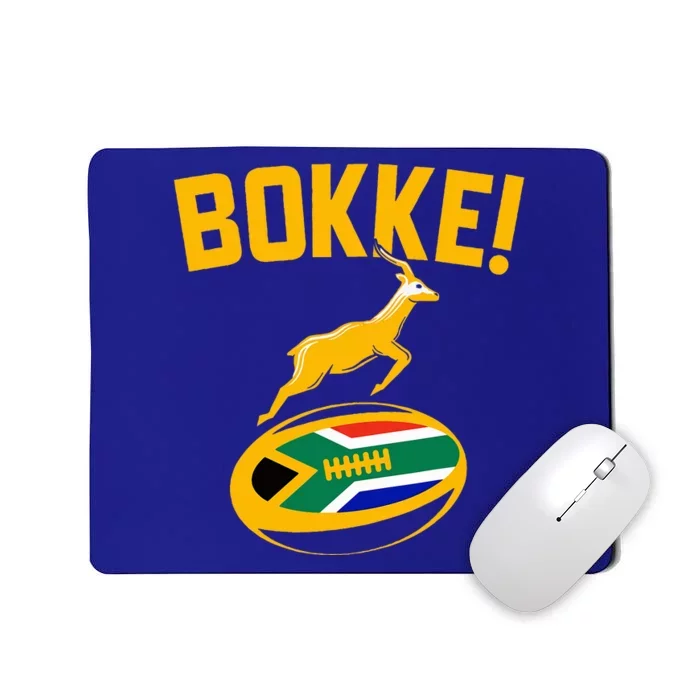 Bokke! Springbok Rugby South African Flag Mousepad