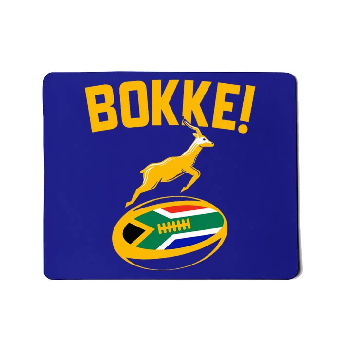 Bokke! Springbok Rugby South African Flag Mousepad