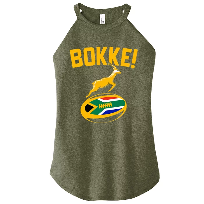 Bokke! Springbok Rugby South African Flag Women’s Perfect Tri Rocker Tank