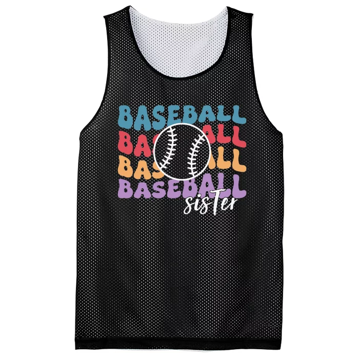 Baseball Sister Retro Big Sister Baseball For  Softball Mesh Reversible Basketball Jersey Tank