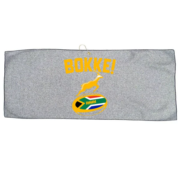 Bokke! Springbok Rugby South African Flag Large Microfiber Waffle Golf Towel