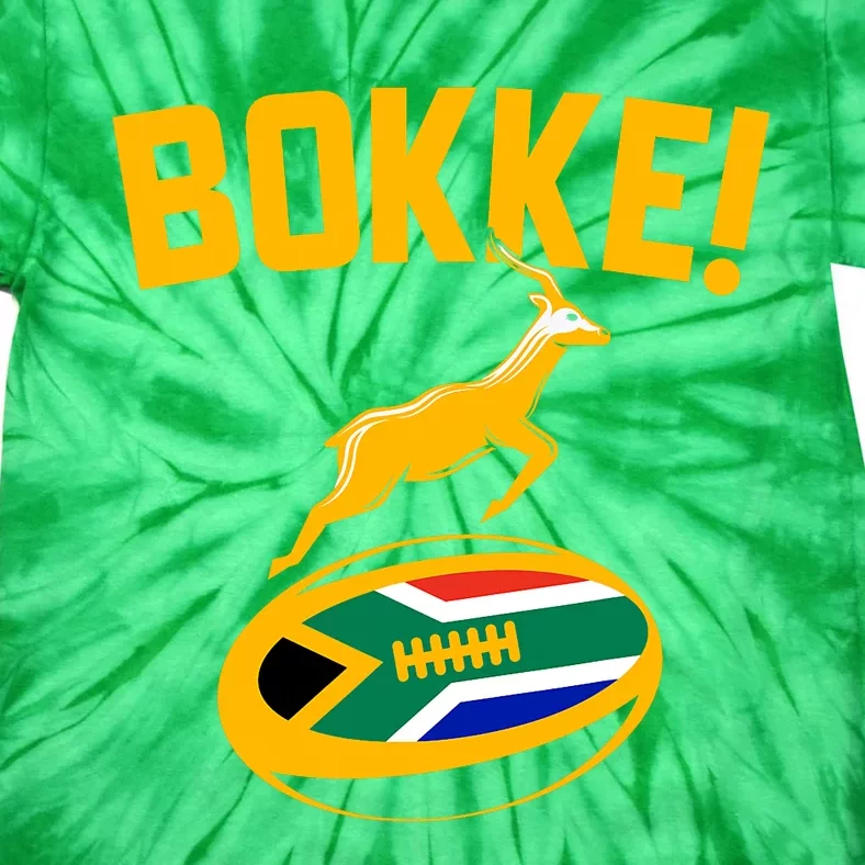 Bokke! Springbok Rugby South African Flag Tie-Dye T-Shirt