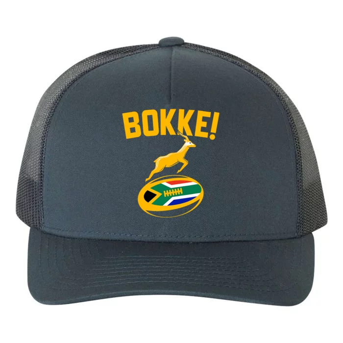 Bokke! Springbok Rugby South African Flag Yupoong Adult 5-Panel Trucker Hat