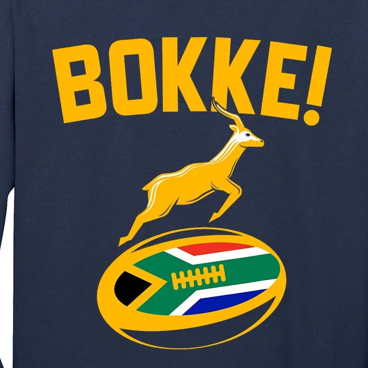 Bokke! Springbok Rugby South African Flag Tall Long Sleeve T-Shirt