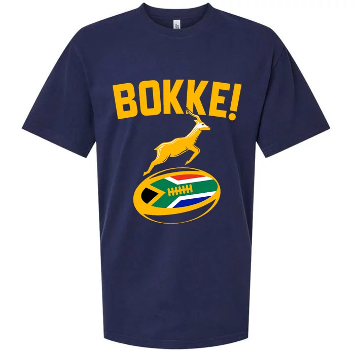 Bokke! Springbok Rugby South African Flag Sueded Cloud Jersey T-Shirt