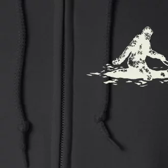 Bigfoot Sasquatch Riding The Loch Ness Monster Full Zip Hoodie