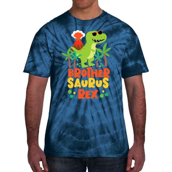 Brother Saurus Rex Dinosaur Dino Tie-Dye T-Shirt