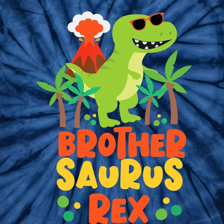 Brother Saurus Rex Dinosaur Dino Tie-Dye T-Shirt